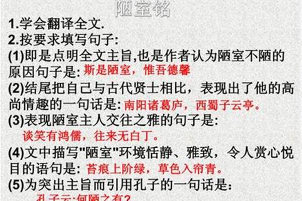 陋室铭全文翻译