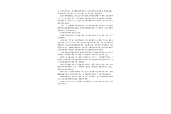 红岩读后感600