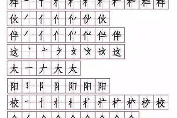 阳的笔顺怎么写
