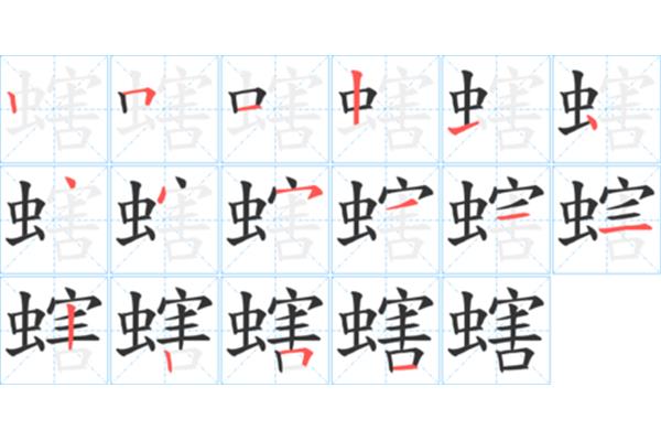 虫的笔顺怎么写