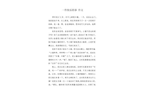 一件什么的事作文