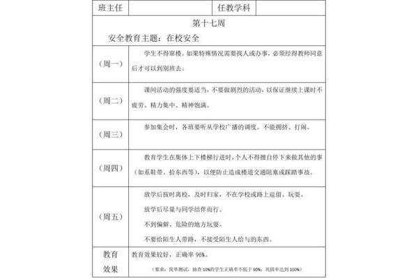 班级安全教育记录