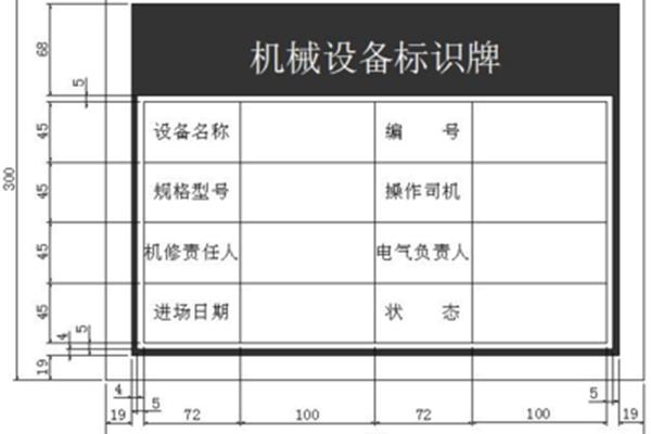 设备标识牌