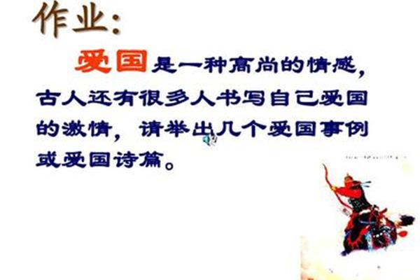 爱国的例子