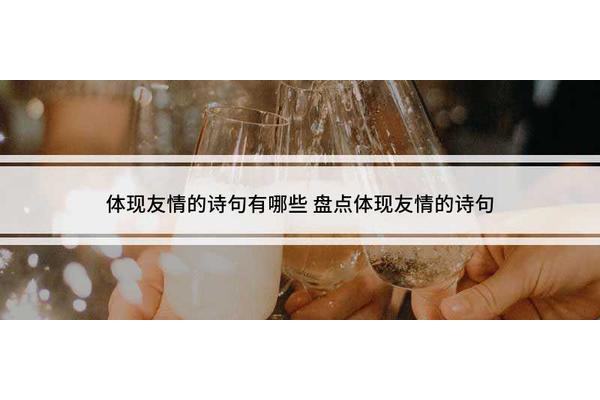 体现友情的诗句