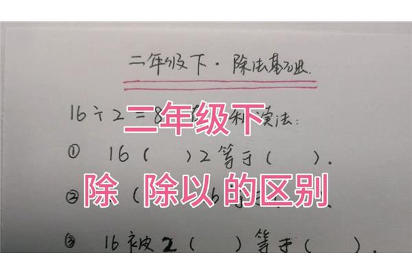 除法算式的读法