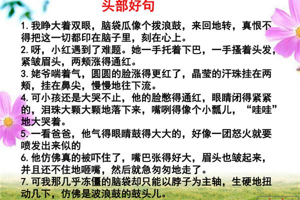 描写人物的好句
