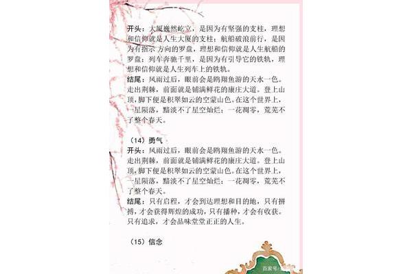 作文的开头