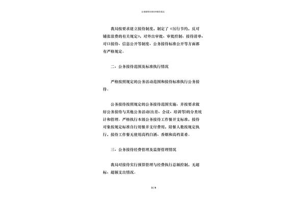 公务接待自查报告