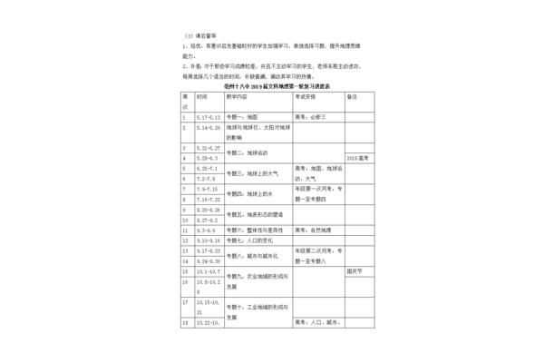 高三复习计划
