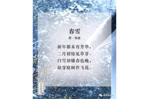赞美雪花的诗句
