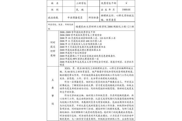 省级优秀学生干部