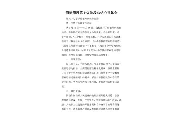 师德师风活动总结