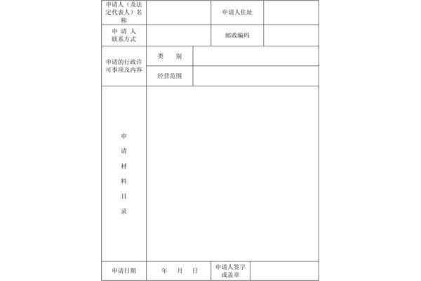 行政许可申请