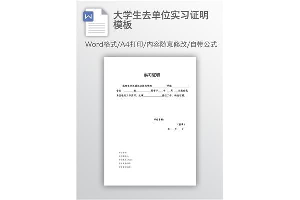 大学实习证明