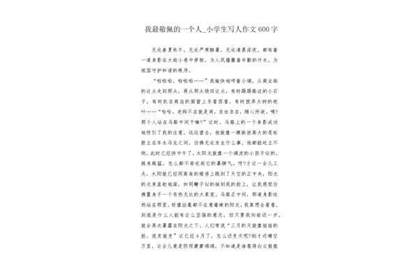 作文写一个人