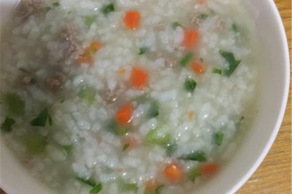 芹菜牛肉粥
