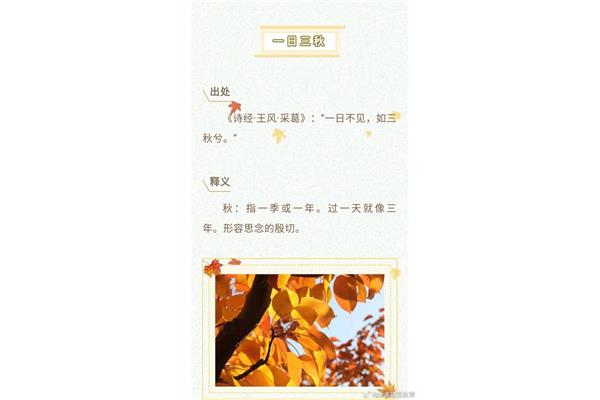 有关秋天的成语