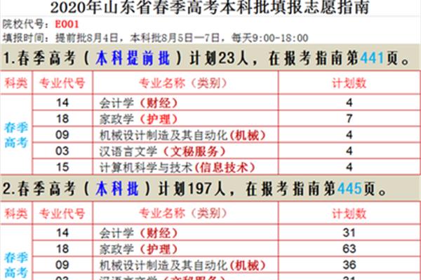 山东春季高考时间