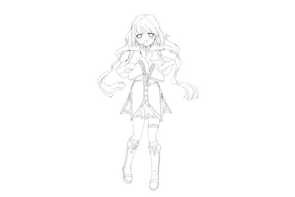 素描动漫人物少女