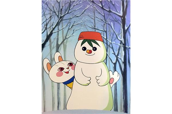 雪孩子图片