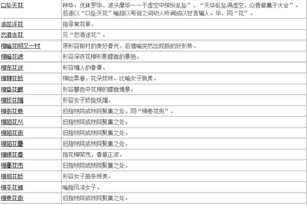花字开头的成语