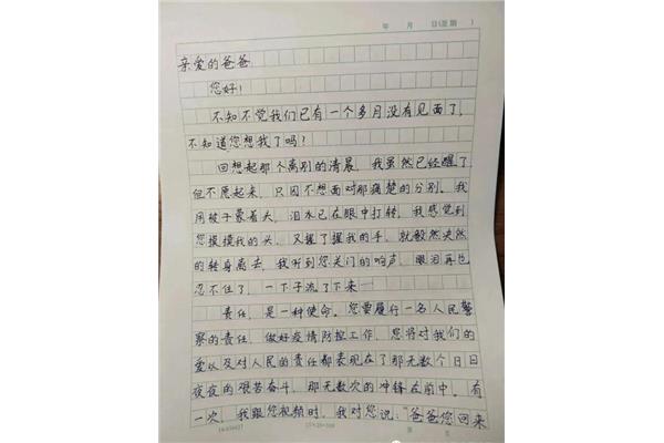给爸爸的一封信