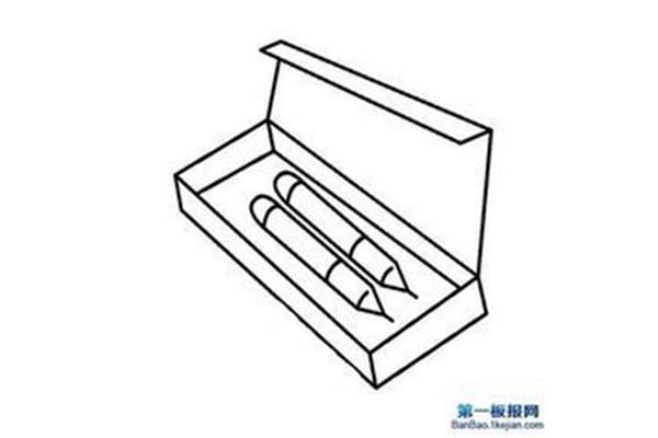 如何画文具盒