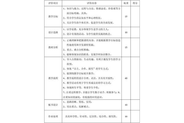 教学评价设计