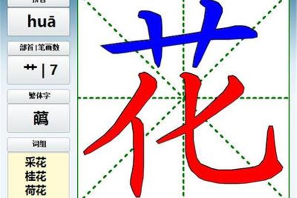 花的笔画顺序
