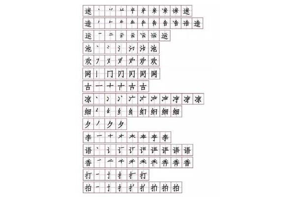 用的笔顺