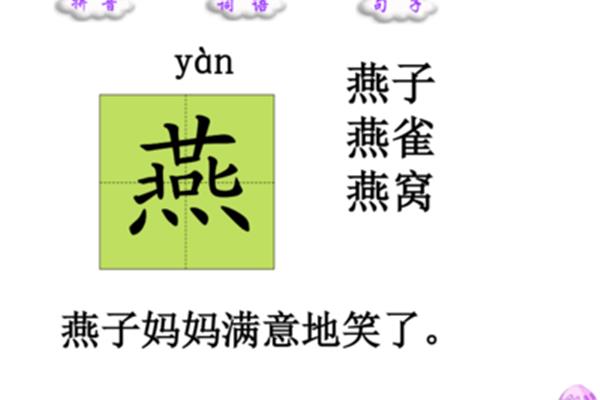 燕子的拼音
