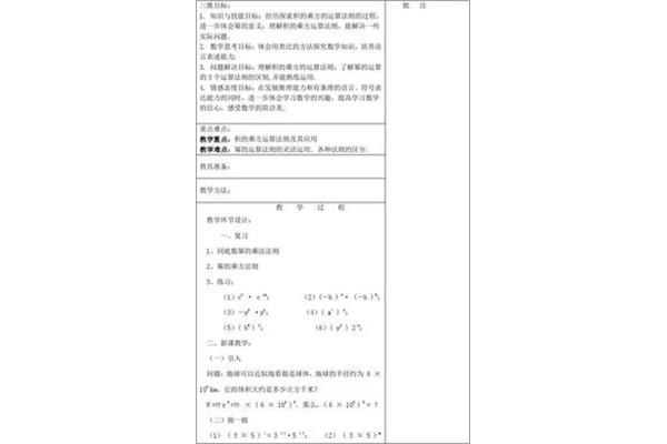幂的乘方与积的乘方