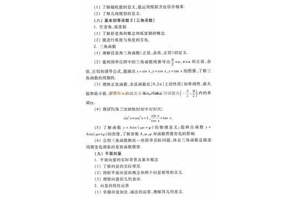 高考数学考纲