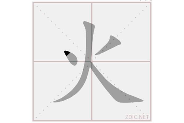 火的笔顺怎么写