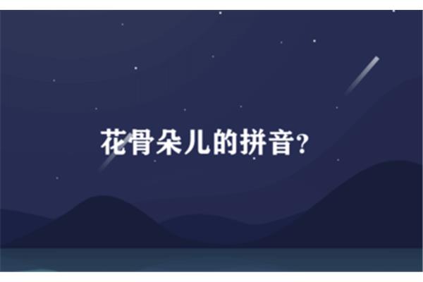 花骨朵儿拼音