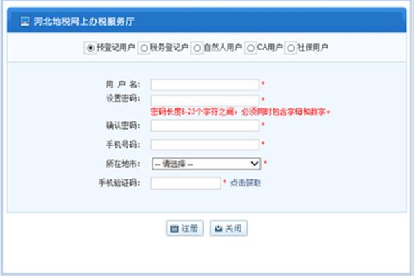 河北地方局网上办税中心