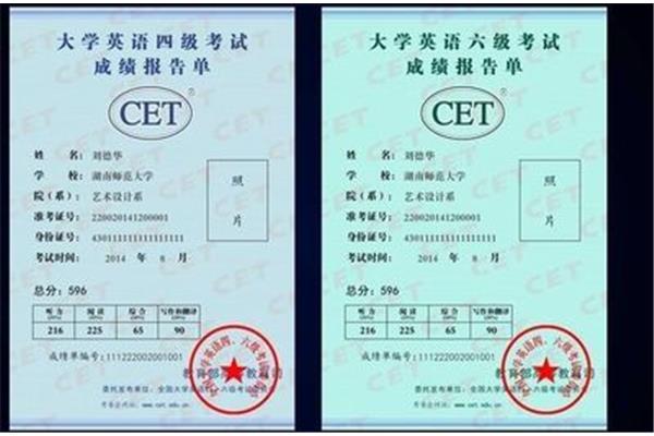 六级成绩