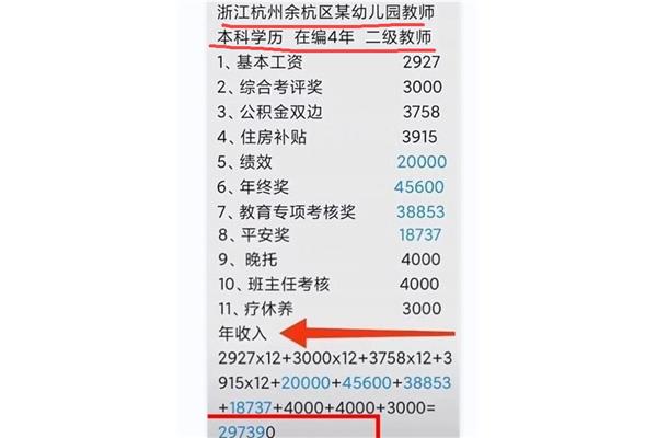 杭州教师工资