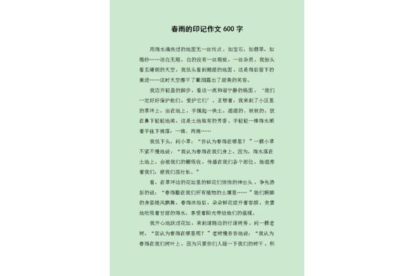 雨的作文