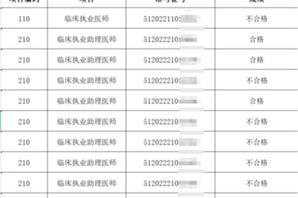 执业医师成绩公布时间