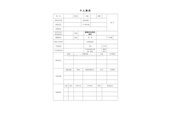 简历名称怎么写