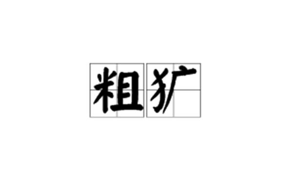 粗犷的读音