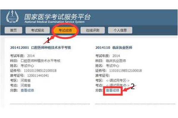 国家医学考试查分
