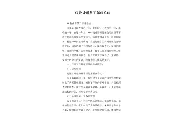 新员工年终总结