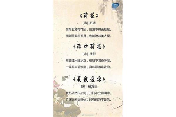 有关夏天的诗句