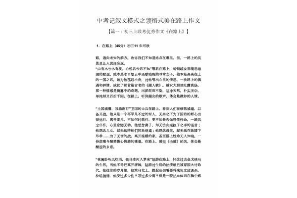 美在路上作文