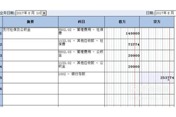 发工资会计分录