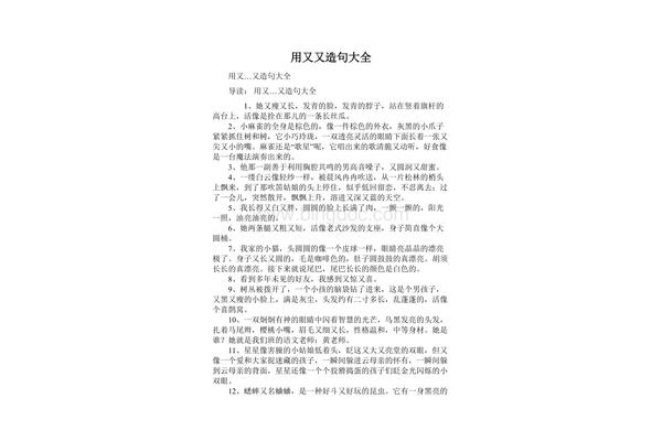 用又又造句