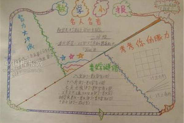 2年级数学手抄报